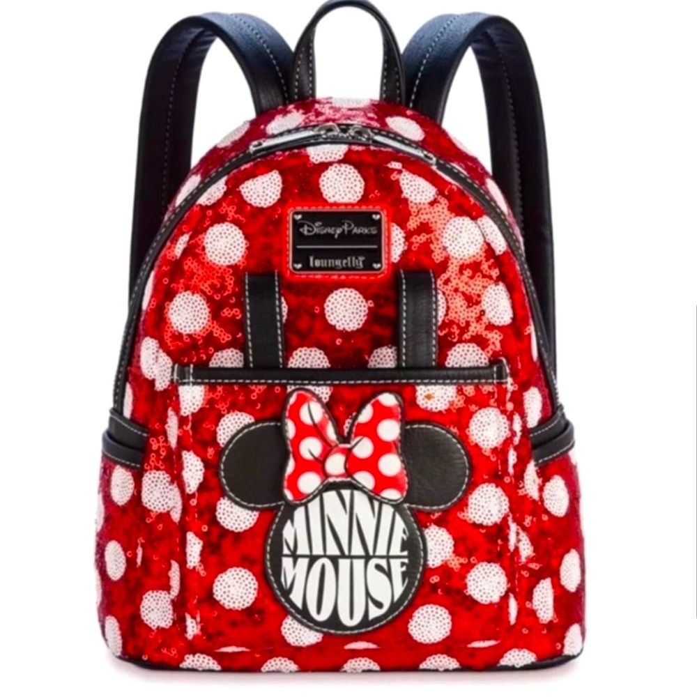 NEW Disney Minnie Mouse Sequin Loungefly Mini Backpack